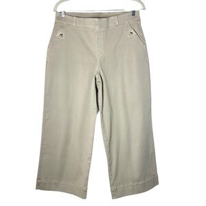 Spanx Stretch Twill Wide Leg Cropped Pull On Pants XL